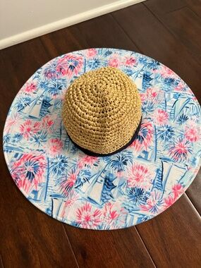 LN Lilly Pulitzer Beach Hat Sea to Shining Sea